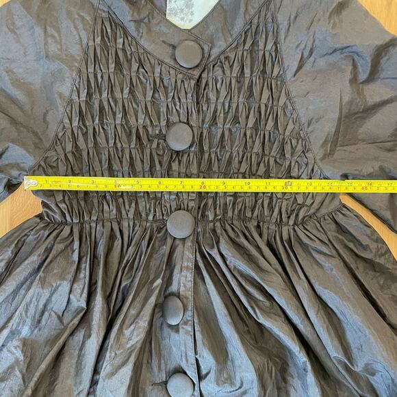 Anthropology | RYU Black All Weather Smocked Jacket Small - Picture 5 of 11